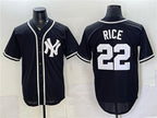 New York Yankees #22 Ben Rice 2026 Fashion Replica Black Fedasgoge Out Stitched Jersey