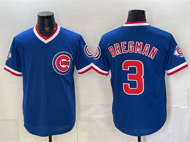 Chicago Cubs #3 Alex Bregman Royal Fedasgoge 150th Anniversary Throwback Vapor Limited Stitched Jersey