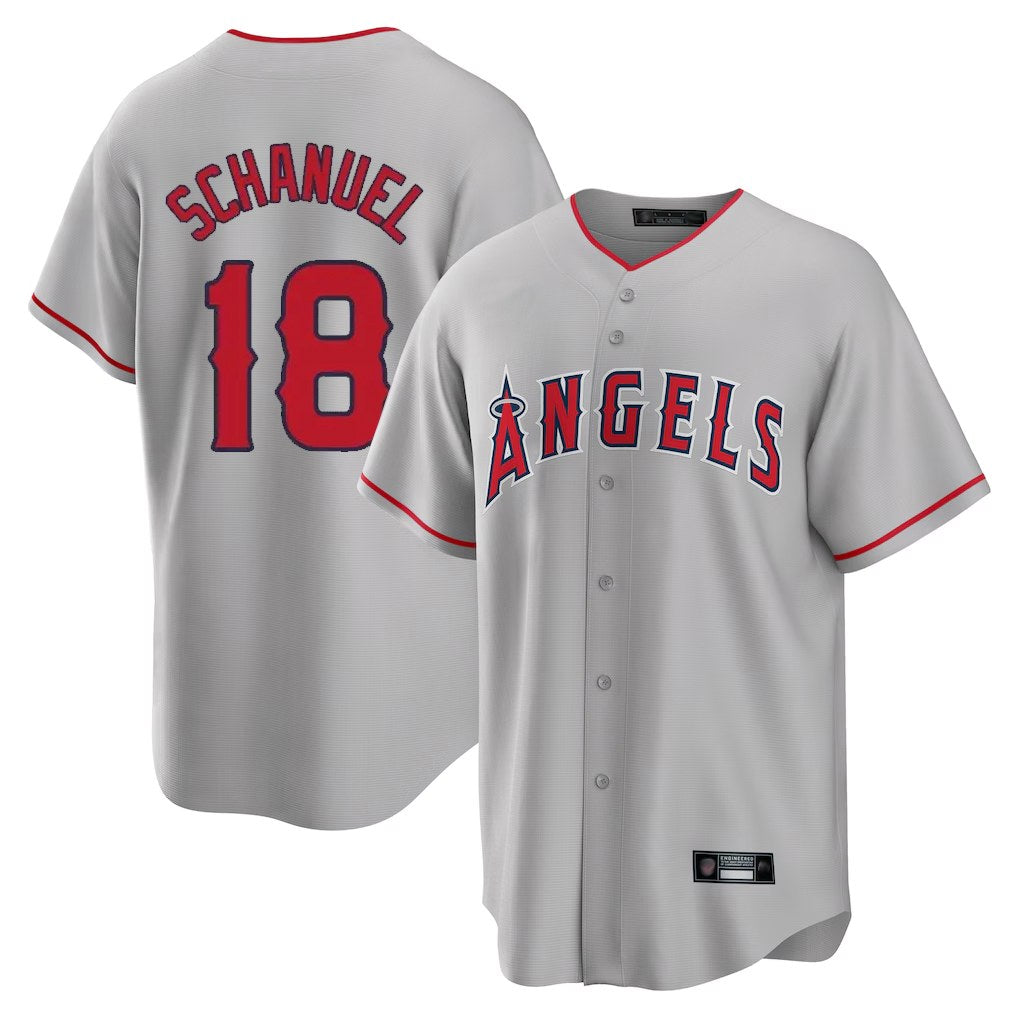 Los Angeles Angels #18 Nolan Schanuel Player Gray Fedasgoge Home Game Stitched Jerseys