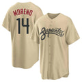 Arizona Diamondbacks #14 Gabriel Moreno Player Tan Fedasgoge City Connect Home Game Stitched Jerseys