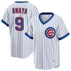Chicago Cubs #9 Miguel Amaya Player White Fedasgoge T-shirt Cooperstown Collection Limited Stitched Jerseys