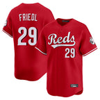 Cincinnati Reds #29 TJ Friedl Player Red Fedasgoge Home Limited Stitched Jerseys