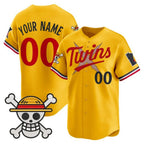 Custom Minnesota Twins x One Piece Gold Fedasgoge Vapor Premier Limited Jersey - Stitched