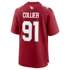 A.Cardinals #91 L.J. Collier Cardinal Fedasgoge Team Game Jersey