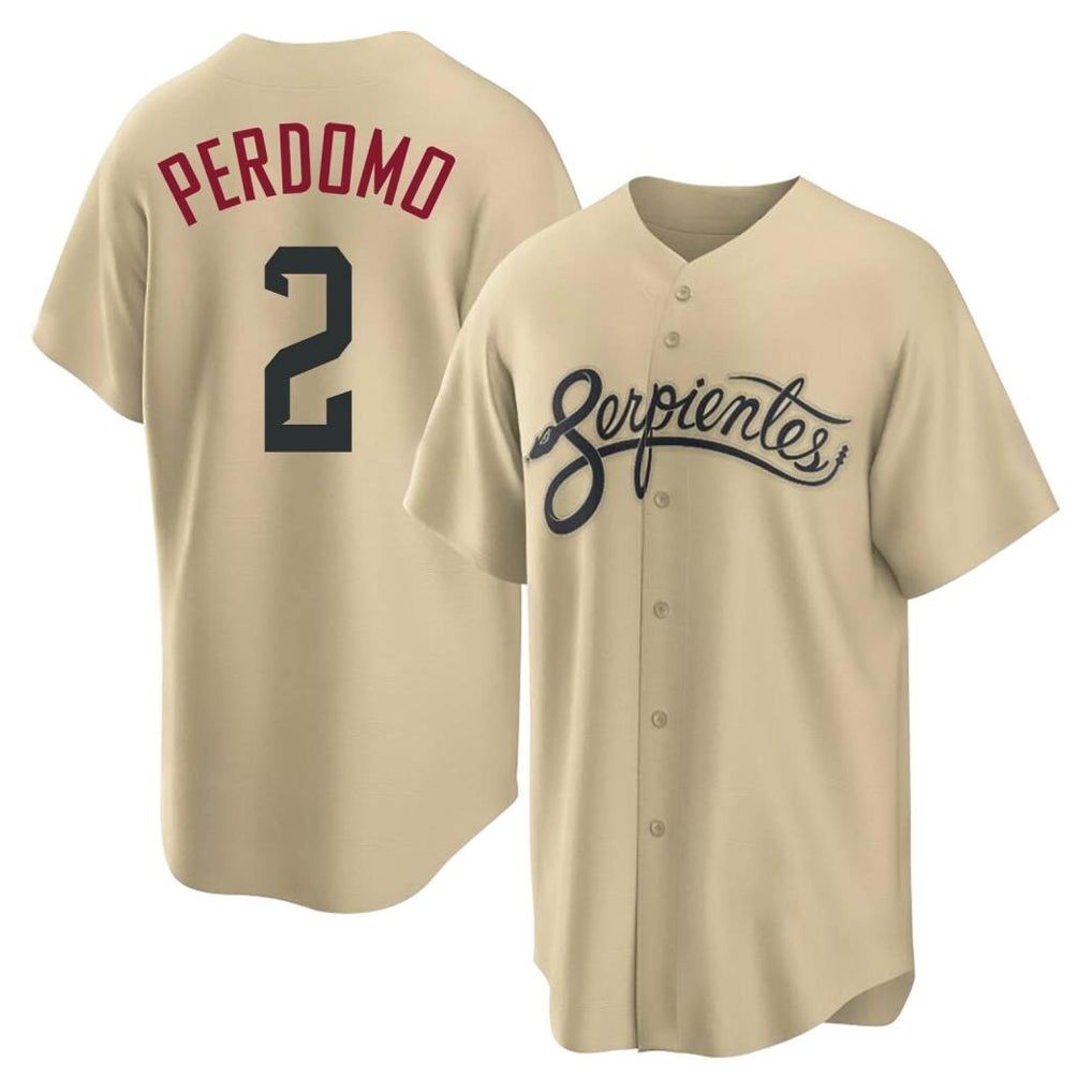Arizona Diamondbacks #2 Geraldo Perdomo Player Tan Fedasgoge City Connect Home Game Stitched Jerseys
