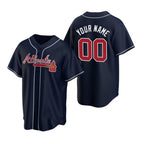 Custom Atlanta Braves Navy Fedasgoge 2020 Stitched Cool Base Jersey