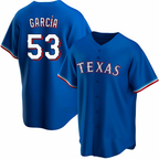 Texas Rangers #53 Adolis Garcia Blue Fedasgoge Cool Base Stitched Jersey