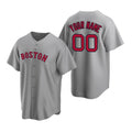 Custom Boston Red Sox Gray Fedasgoge Stitched Cool Base Road Jersey