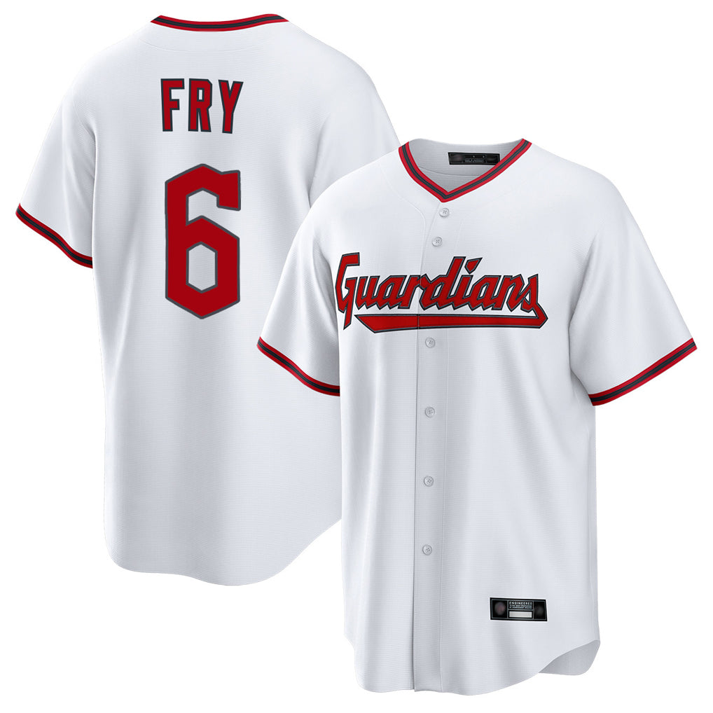 Cleveland Guardians #6 David Fry Player White Fedasgoge Game Home Stitched Jerseys