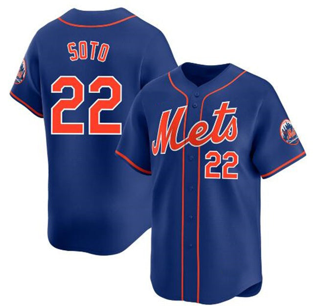 New York Mets #22 Juan Soto Royal Fedasgoge 2024 Alternate Limited Stitched Jersey