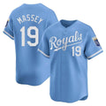 Kansas City Royals #19 Michael Massey Player Light Blue Fedasgoge Alt Limited Home Stitched Jerseys