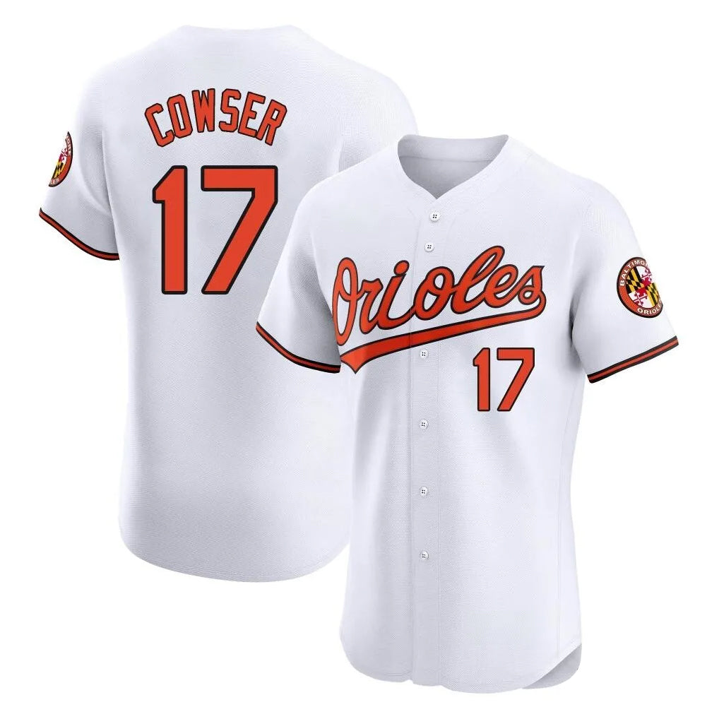 Baltimore Orioles #17 Colton Cowser Player White Fedasgoge Limited Elite Home Game Stitched Jerseys