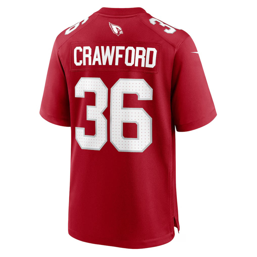 A.Cardinals #36 Kitan Crawford Cardinal Fedasgoge Team Game Jersey