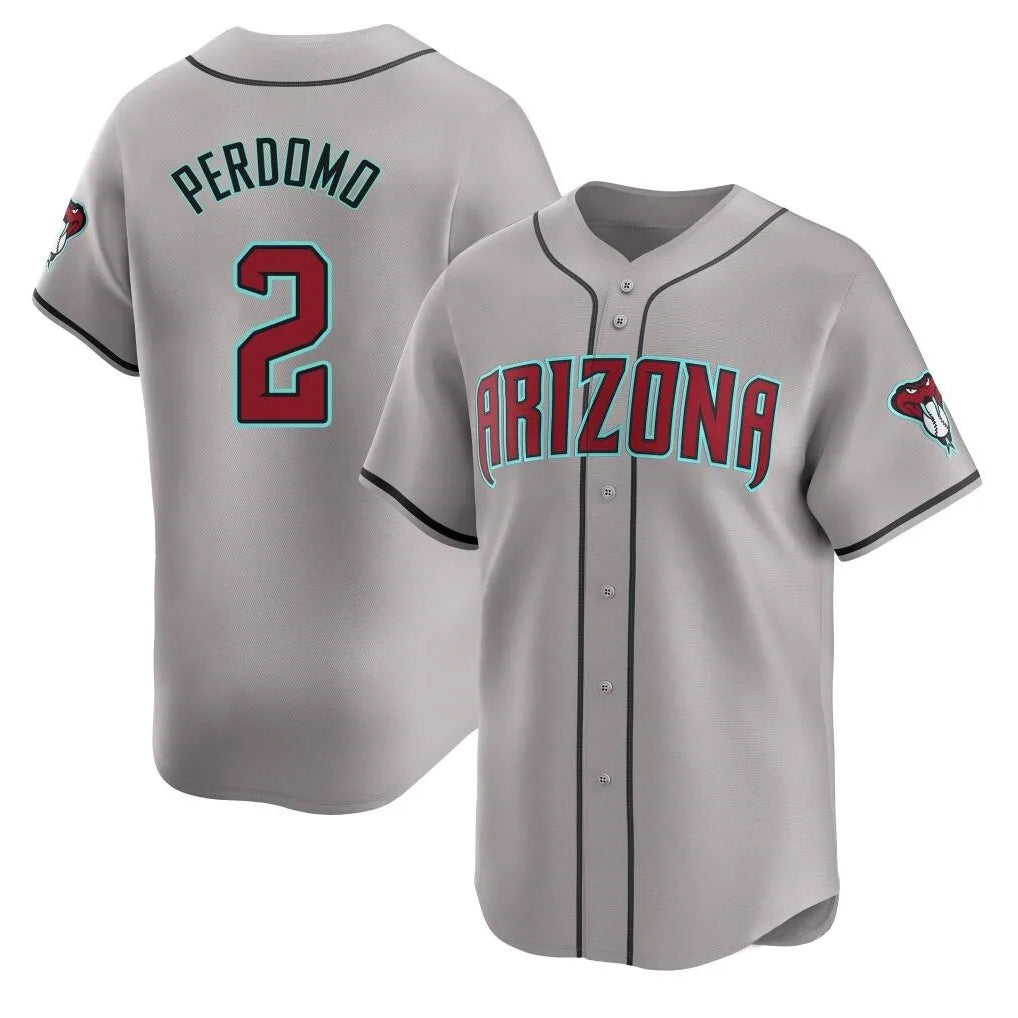 Arizona Diamondbacks #2 Geraldo Perdomo Player Gray Fedasgoge Road Limited Home Game Stitched Jerseys
