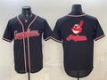 Cleveland Guardians Team Big Logo 2026 Fashion Replica Black Fedasgoge Out Stitched Jersey