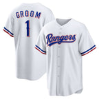 Texas Rangers #1 Groom Home White Fedasgoge Replica Jersey