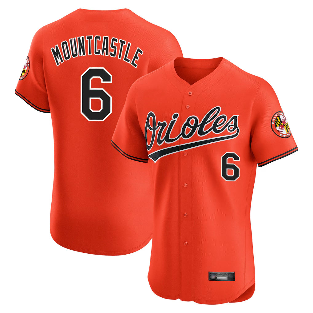Baltimore Orioles #6 Ryan Mountcastle Player Orange Fedasgoge Limited Elite Home Game Stitched Jerseys