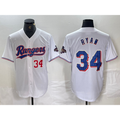 Texas Rangers #34 Nolan Ryan Number White Fedasgoge 2024 Gold Collection Limited Cool Base Jersey 2