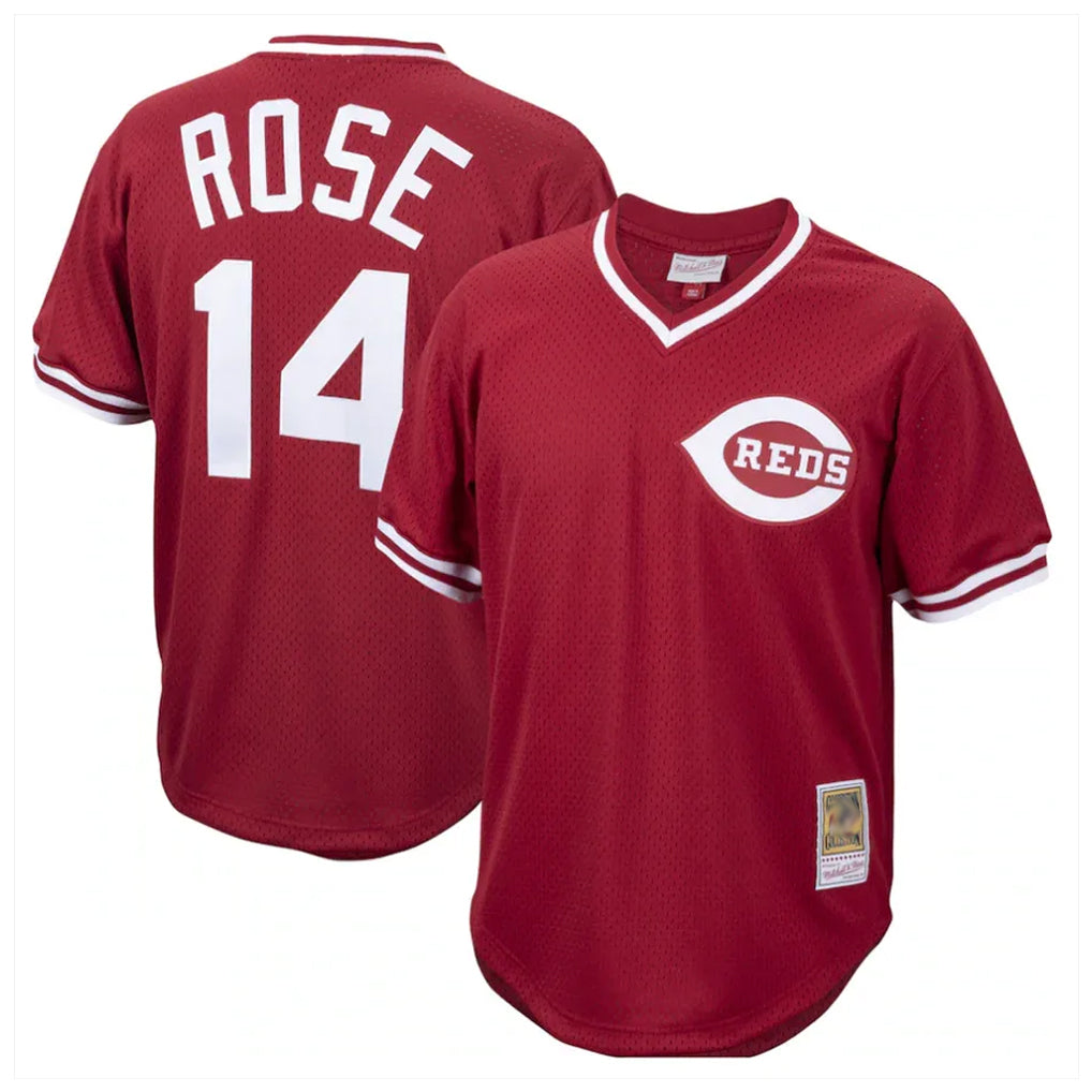 Cincinnati Reds #14 Pete Rose Player Red Fedasgoge Throwback Cooperstown Collection Limited T-shirt Stitched Jerseys