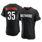 Baltimore Orioles #35 Adley Rutschman Player Black Fedasgoge City Connect Limited Elite Home Game Stitched Jerseys