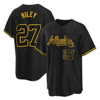 Atlanta Braves #27 Austin Riley Player Black Fedasgoge Snake Skin City Home Game Stitched Jerseys