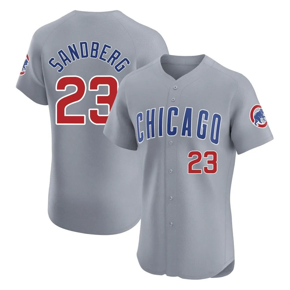 Chicago Cubs #23 Ryne Sandberg Player Gray Fedasgoge Road Limited Elite Home Stitched Jerseys