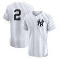 New York Yankees #2 Derek Jeter White Fedasgoge Home Elite Player Jersey
