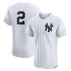 New York Yankees #2 Derek Jeter White Fedasgoge Home Elite Player Jersey