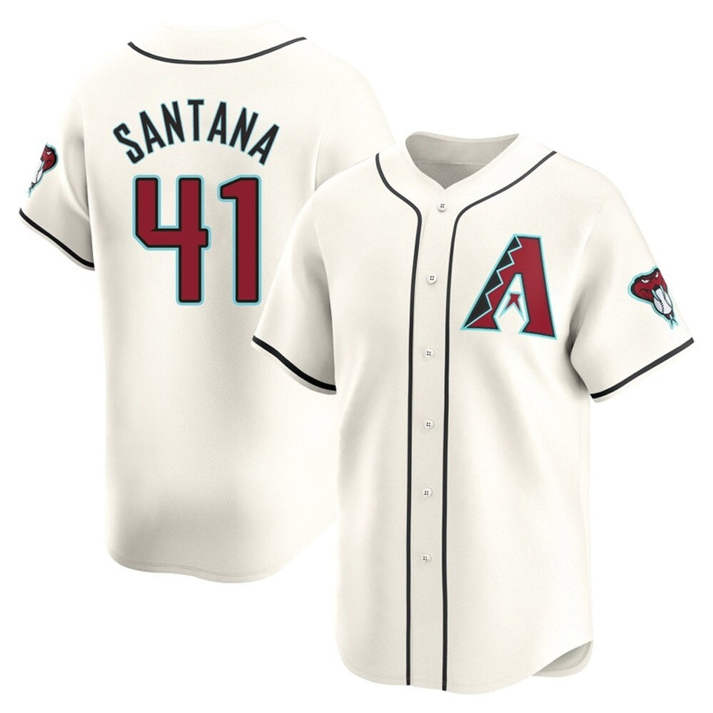 Arizona Diamondbacks #41 Carlos Santana Player Cream Fedasgoge Limited Home Game Stitched Jerseys