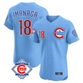 Chicago Cubs #18 Shota Imanaga Player Light Blue Fedasgoge 150th Anniversary Limited Elite Home Stitched Jerseys