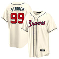 Atlanta Braves #99 Spencer Strider Player Cream Fedasgoge Home Game Stitched Jerseys