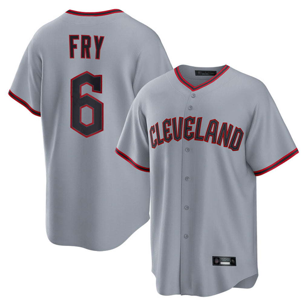 Cleveland Guardians #6 David Fry Player Gray Fedasgoge Home Game Stitched Jerseys