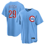 Chicago Cubs #29 Michael Busch Player Light Blue Fedasgoge Home Game Stitched Jerseys