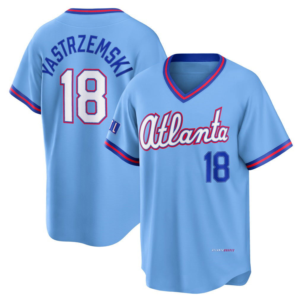 Atlanta Braves #18 Mike Yastrzemski Powder Blue Fedasgoge 2026 City Connect Stadium Jersey