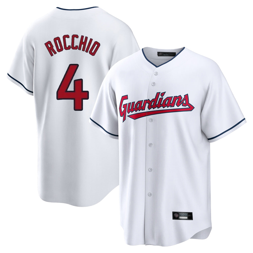 Cleveland Guardians #4 Brayan Rocchio Player White Fedasgoge Home Game Stitched Jerseys