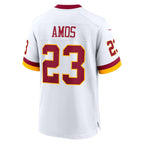 W.Commanders #23 Trey Amos White Fedasgoge Game Jersey