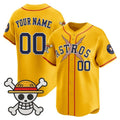 Custom Houston Astros x One Piece Gold Fedasgoge Vapor Premier Limited Jersey - Stitched
