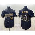 Los Angeles Dodgers #50 Mookie Betts Black Gold Fedasgoge Limited Stitched Jersey