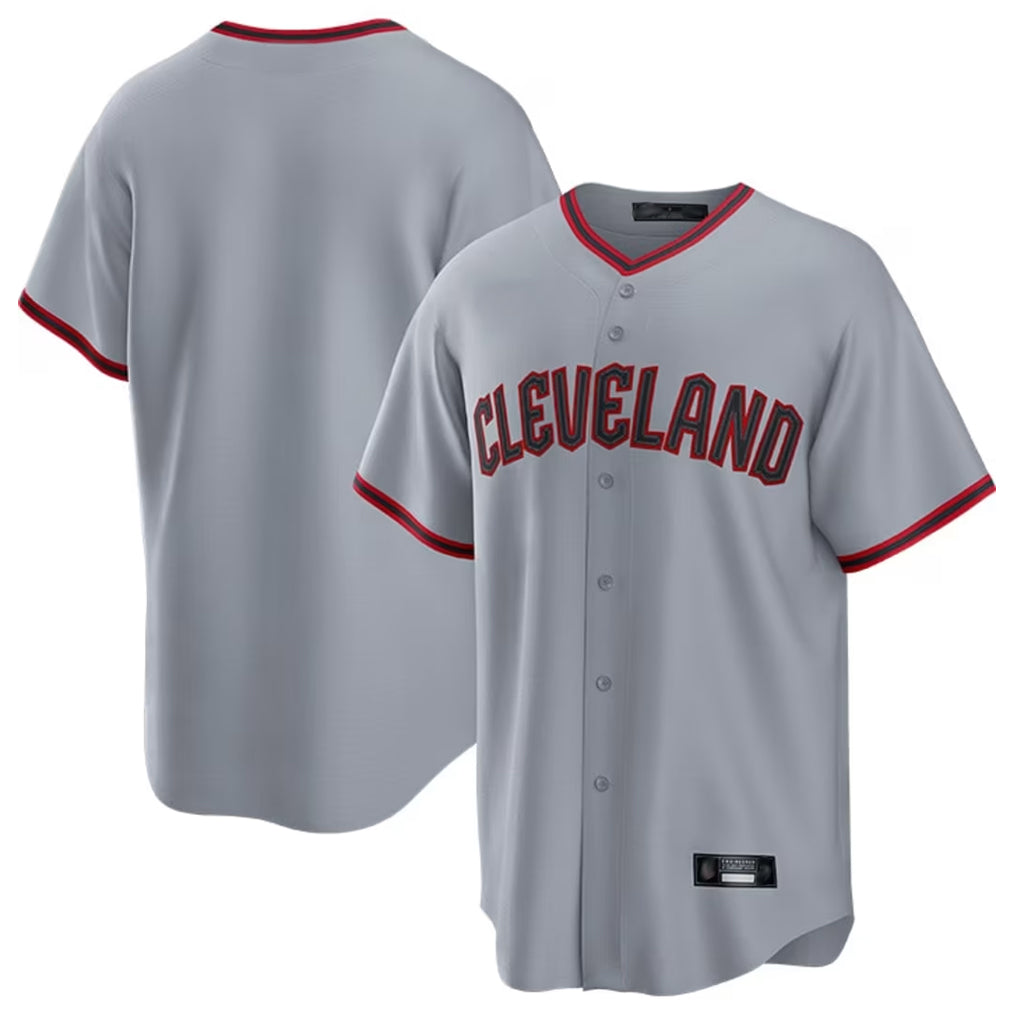 Cleveland Guardians Blank Player Gray Fedasgoge Home Game Stitched Jerseys