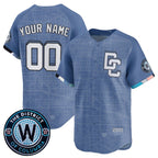 Custom Washington Nationals ACTIVE PLAYER Blue Fedasgoge 2025 City Connect Limited Stitched Jersey
