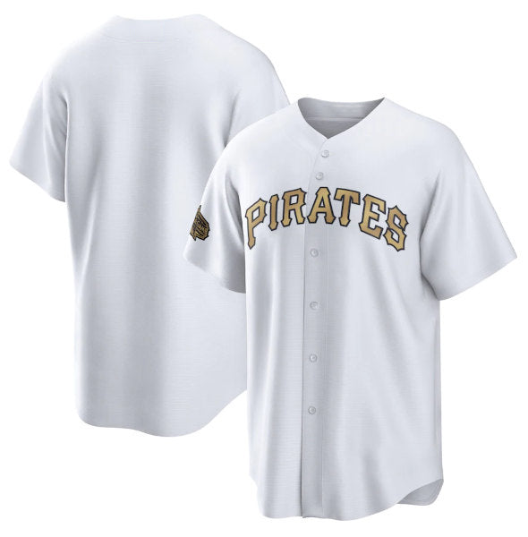 Pittsburgh Pirates Blank White Fedasgoge 2022 All-Star Cool Base Stitched Jersey
