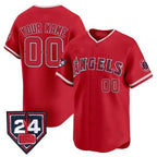 Custom Los Angeles Angels 2024 Spring Training Patch Vapor Premier Limited Jersey ¨C Red Fedasgoge