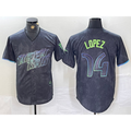 Tampa Bay Rays #14 Jacob Lopez Charcoal Fedasgoge 2024 City Connect Limited Cool Base Jersey