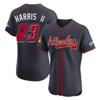 Atlanta Braves #23 Michael Harris II Player Navy Fedasgoge 2025 Speedway Classic Limited Elite Home Game Stitched Jerseys