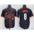Baltimore Orioles #8 Cal Ripken Jr Black Fedasgoge With Patch Cool Base Stitched Jersey