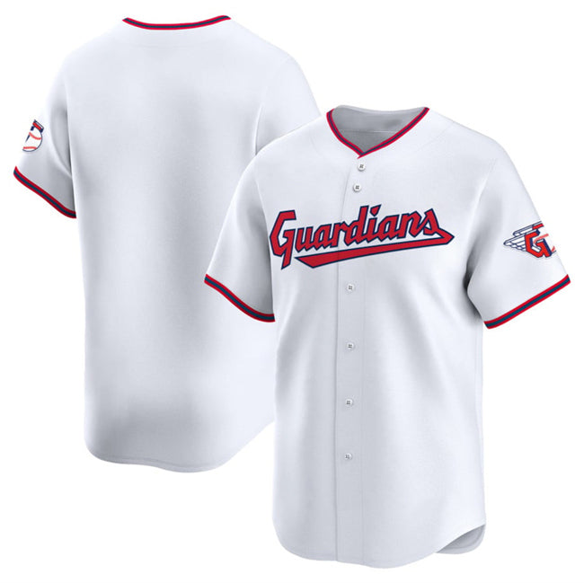 Cleveland Guardians Blank White Fedasgoge Home Limited Stitched Jersey