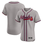 Atlanta Braves Gray Fedasgoge Limited Elite Home Game Blank Player Stitched Jerseys
