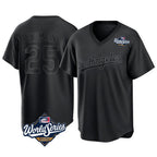 Los Angeles Dodgers #25 Tommy Edman Player Black Fedasgoge World Series Pitch Fashion T-shirt Stitched Jerseys