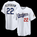 Los Angeles Dodgers #22 Clayton Kershaw White Fedasgoge 2026 Gold Collection Stadium Jersey