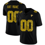 Custom A.Falcons Black Fedasgoge Leopard Print Fashion Vapor Limited Jersey